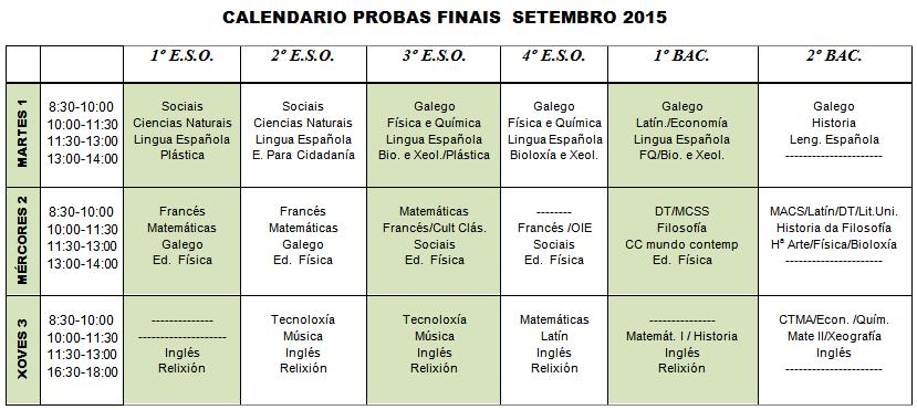 calendario de septiembre 2015