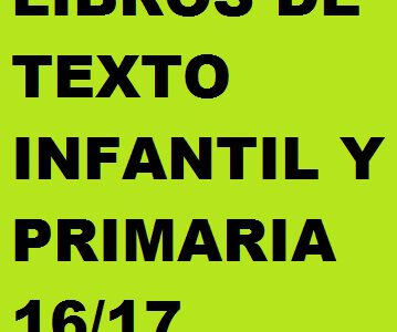 Libros de texto Primaria e Infantil 16/17