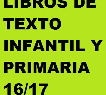 Libros de texto Primaria e Infantil 16/17