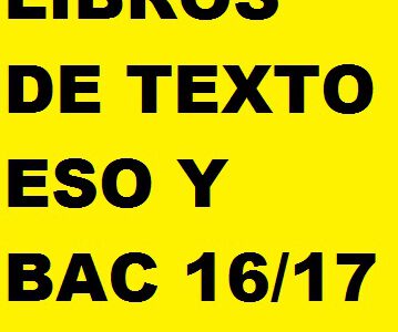 Libros de texto ESO  y BAC