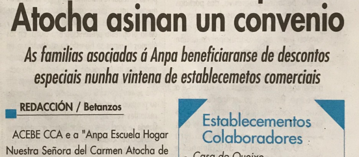 ACEBE CCA e a ANPA asinan un convenio