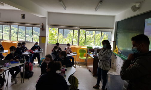 Visita da alcaldesa aos alumnos de 5°EP