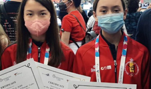 Llini y Sunny en el Campeonato del Mundo Poomsae de Corea