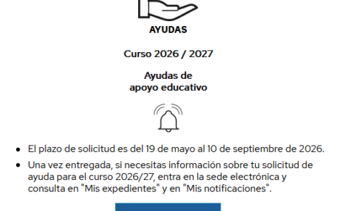 BECAS PARA ALUMNADO CON NECESIDAD ESPECÍFICA  DE APOYO EDUCATIVO.