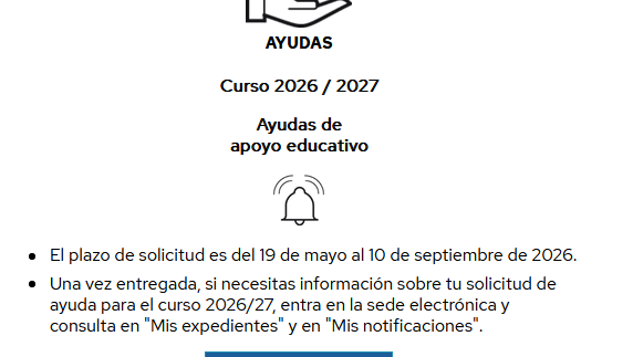 BECAS PARA ALUMNADO CON NECESIDAD ESPECÍFICA  DE APOYO EDUCATIVO.