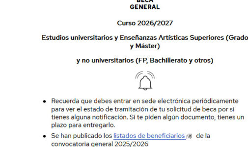 CONVOCATORIA DE BECAS MEC PARA ESTUDIOS POSTOBLIGATORIOS
